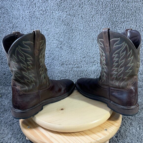 Ariat Groundbreaker Work Boots Mens Size 13 Extra Wide Brown Leather Western - Picture 6 of 9
